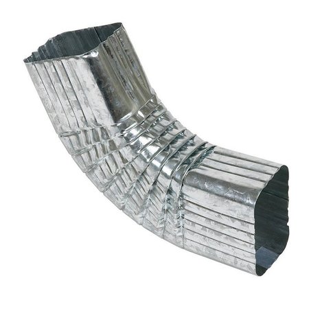 AMERIMAX HOME PRODUCTS 2 in. H X 3 in. W X 10 in. L Metallic Galvanized Steel B Downspout Elbow 29265